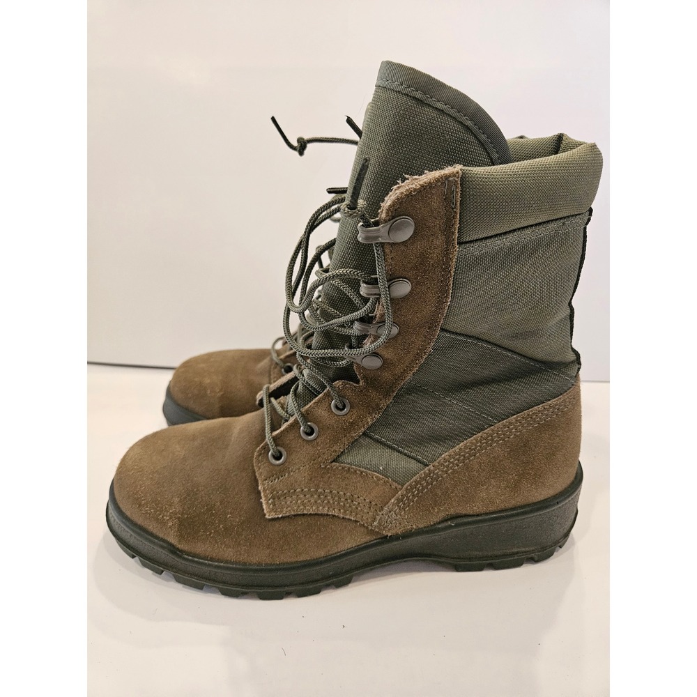 Belleville 8430‎ Mens 6W Military Steel Toe Boots Olive Sage Suede Made in USA
